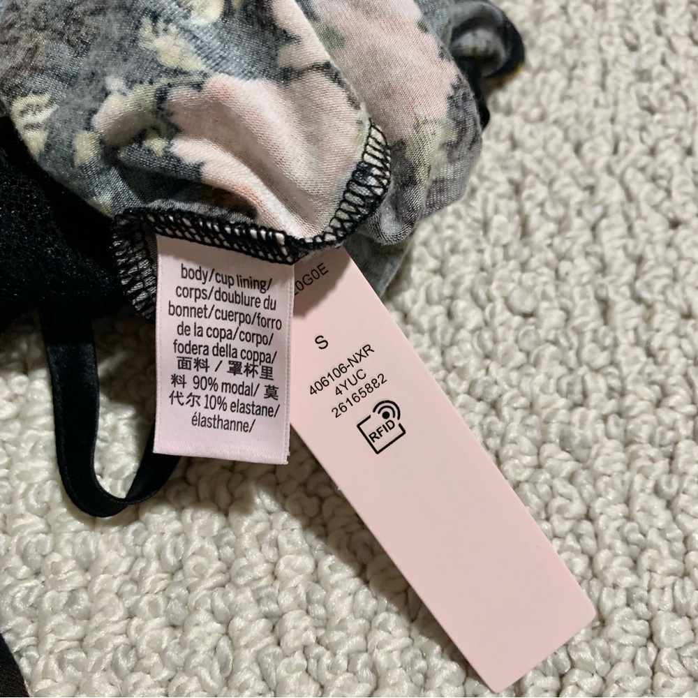 🌹 VS Black Pink Roses Floral Print Heavenly Supersoft Modal Lace Cami Short Set - Picture 11 of 12